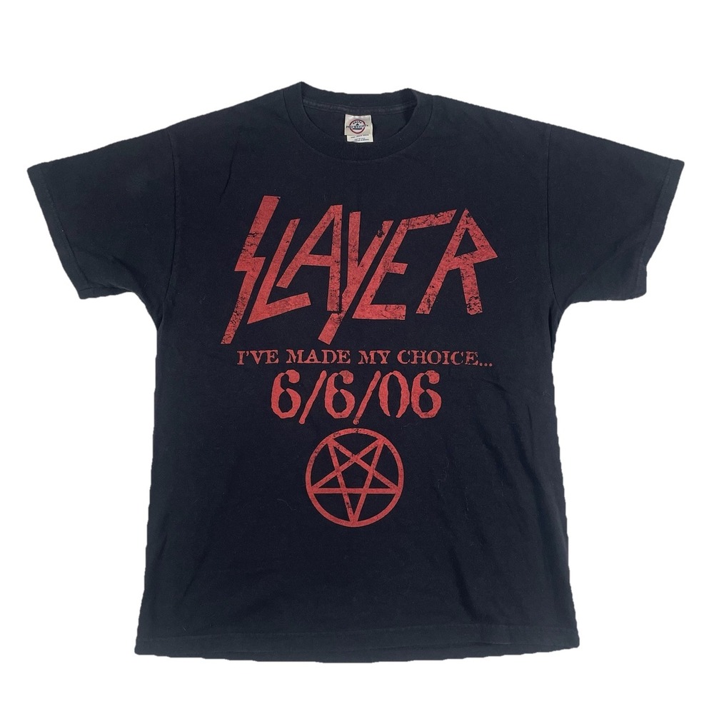 Vtg Slayer Shirt 6/6/06 Mens M DELTA Tag Ltd Fan Club 666 I've Made My Choice